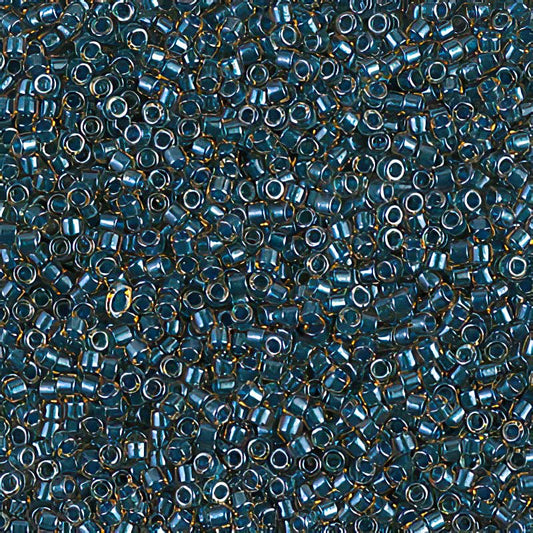Delica 11/0 Beads - db0921 - Sparkling Teal Lined Topaz 5.2g