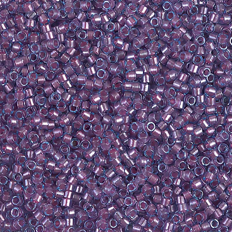 Delica Beads 11/0 - db0922b - Sparkling Rose Lined Aqua 50g