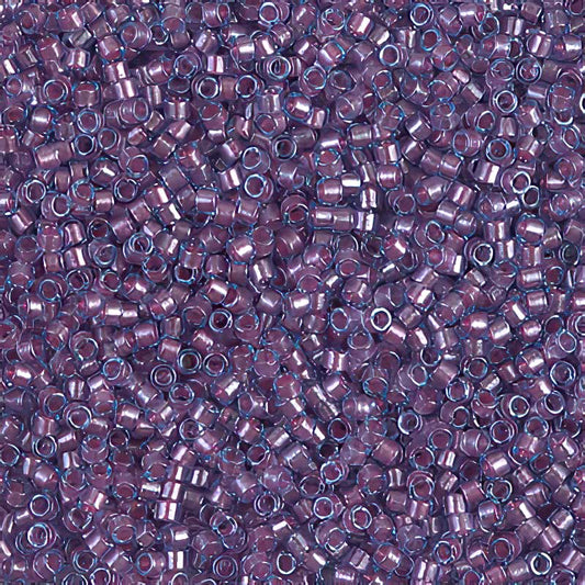 Delica Beads 11/0 - db0922b - Sparkling Rose Lined Aqua 50g