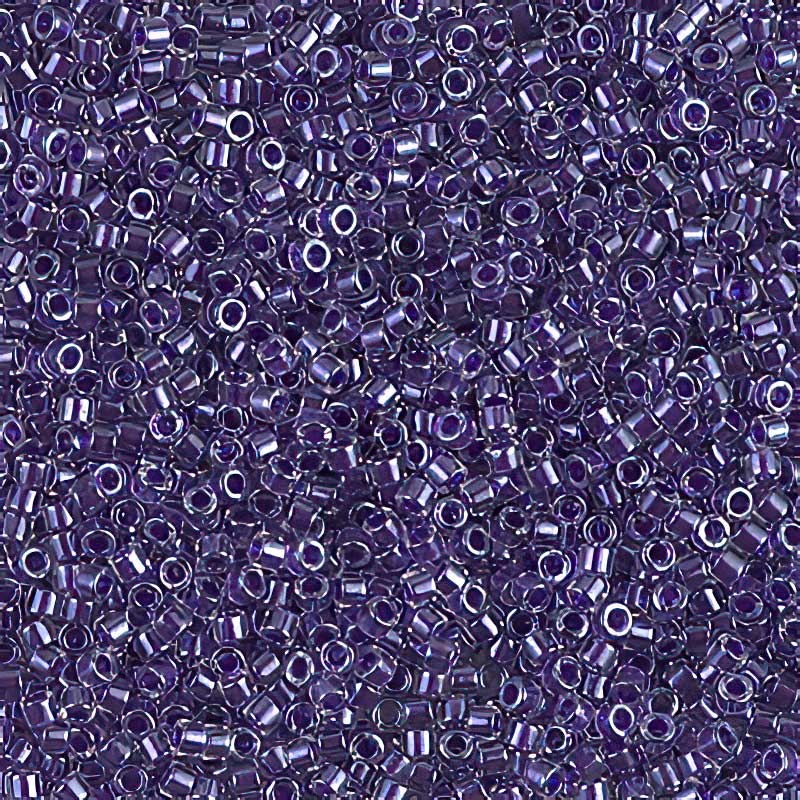 Delica Beads 11/0 - db0923b - Sparkling Violet Lined Crystal 50g