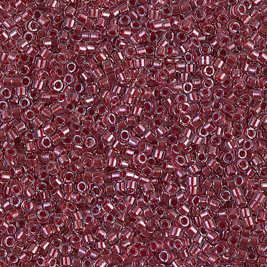 Delica Beads 11/0 - db0924b - Sparkling Cranberry Lined Crystal 50g
