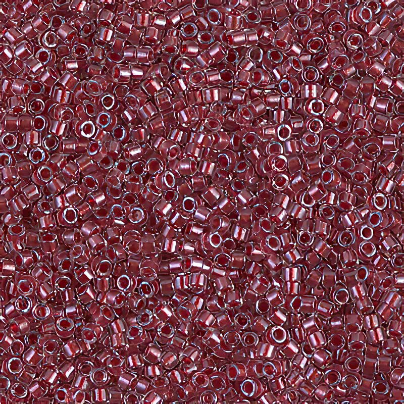 Delica Beads 11/0 - db0924b250 - Sparkling Cranberry Lined Crystal 250g