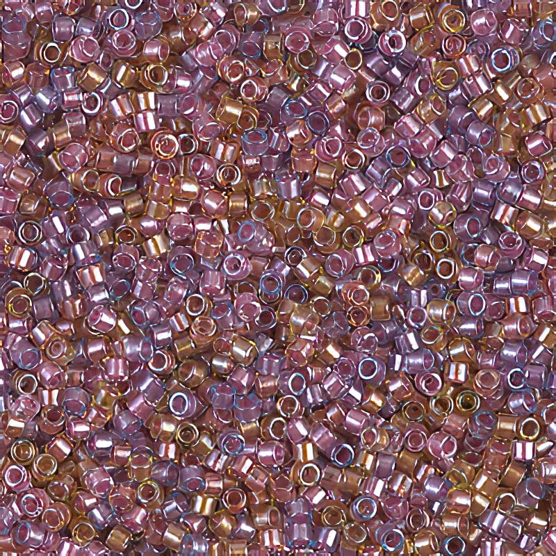Delica 11/0 Beads - db0982 - Sparkle Lined Purple Rose Gold Mix 5.2g