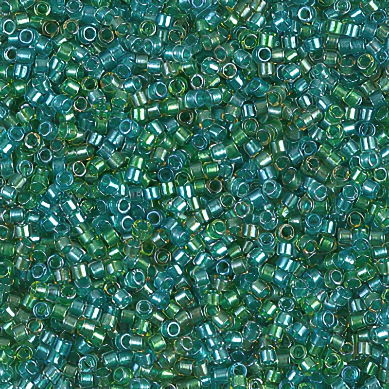Delica Beads 11/0 - db0984b - Lined Aqua/Teal Mix 50g