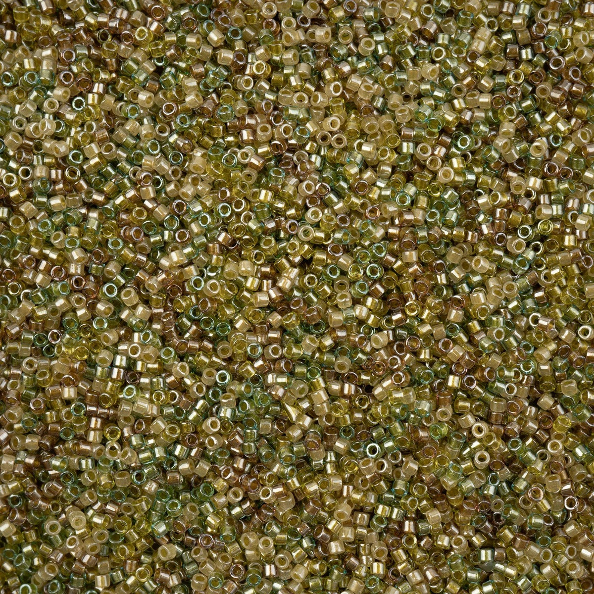 Delica Beads 11/0 - db0989b - Spring Field Greens Colour Lined Mix 50g