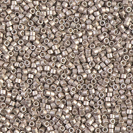 Delica 11/0 Beads - db1158 - Semi-Matte Galvanized Light Smoke Amethyst 5.2g