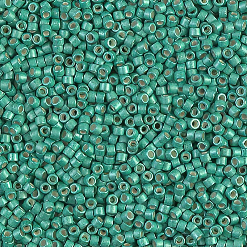 Delica Beads 11/0 - db1182b - Semi-Matte Galvanized Dark Green Mint 50g