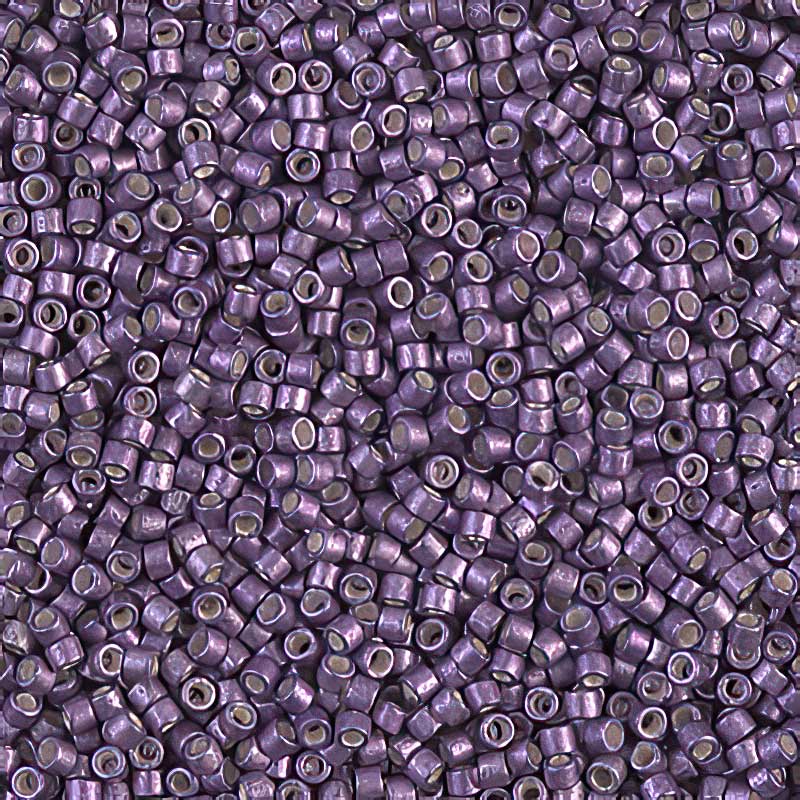 Delica Beads 11/0 - db1185b - Semi-Matte Galvanized Purple Eggplant 50g