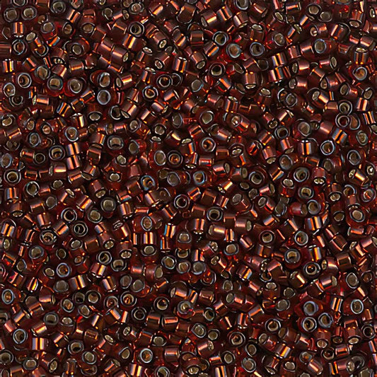 Delica Beads 11/0 - db1202b - Silver Lined Dark Cranberry 50g