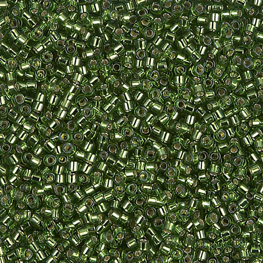 Delica 11/0 Beads - db1207 - Silver Lined Lawn Green 5.2g