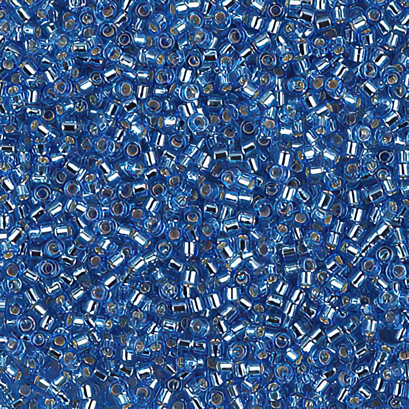 Delica Beads 11/0 - db1210b - Silver Lined Azure 50g