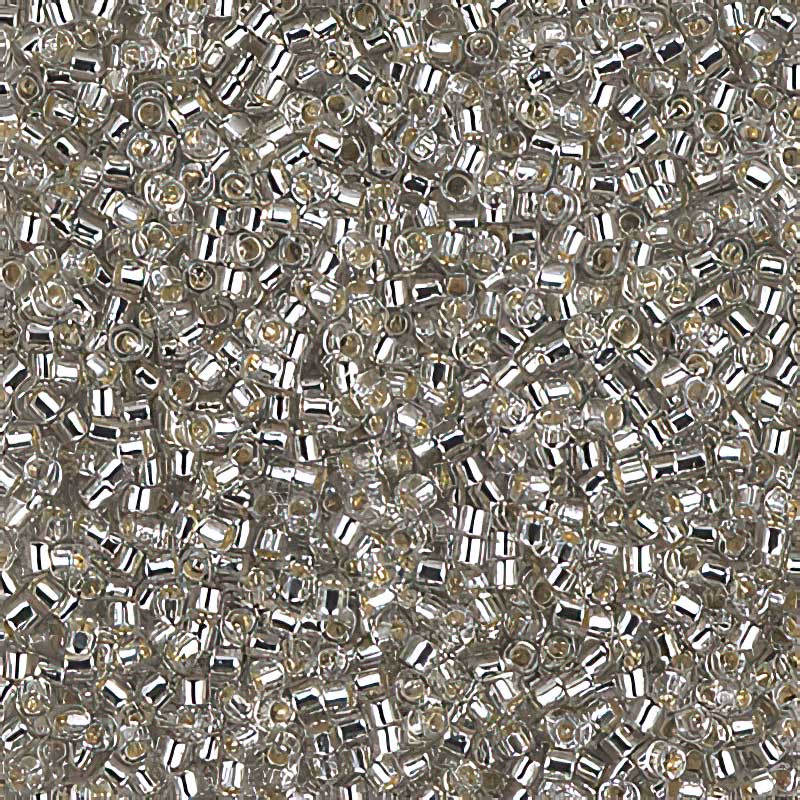 Delica Beads 11/0 - db1211b - Silver Lined Grey Mist 50g