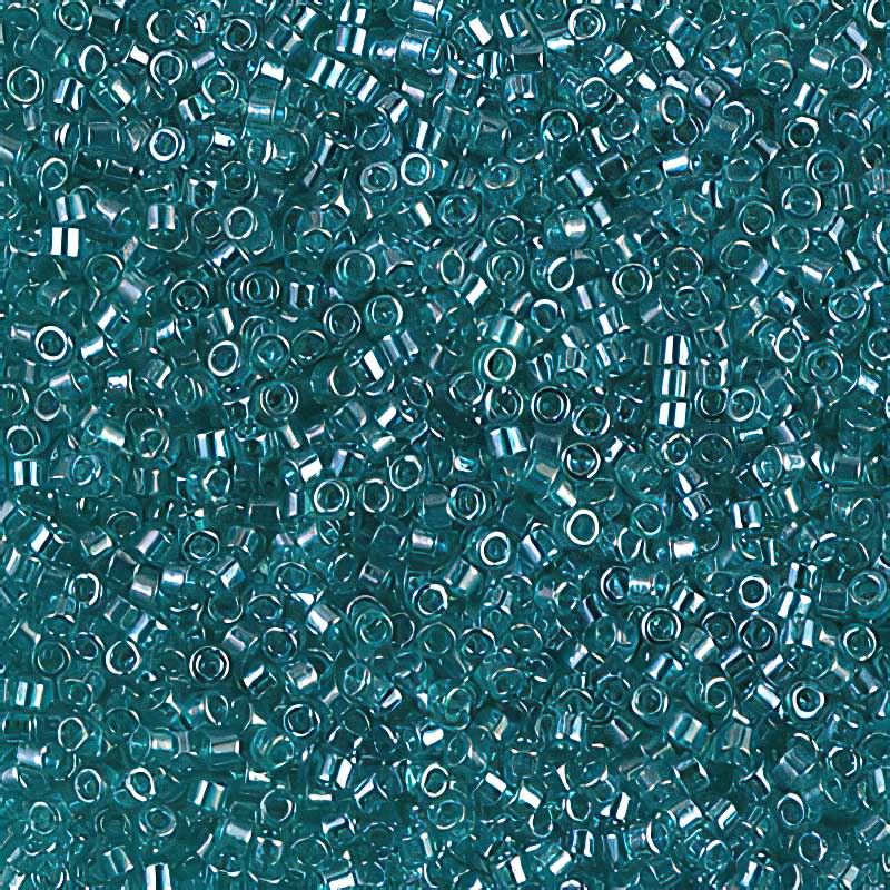 Delica Beads 11/0 - db1228b250 - Transparent Caribbean Teal Lustre 250g