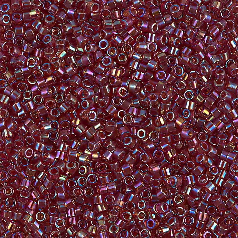 Delica 11/0 Beads - db1242 - Transparent Dark Cranberry AB 5.2g