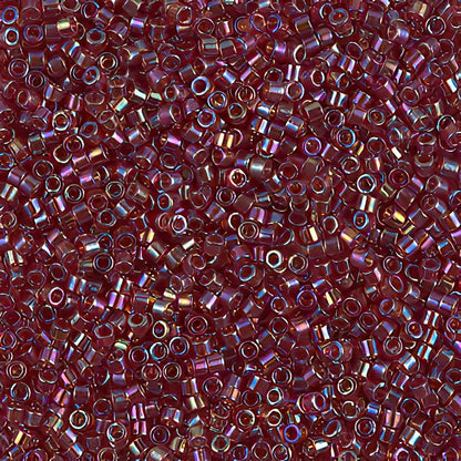 Delica 11/0 Beads - db1242 - Transparent Dark Cranberry AB 5.2g