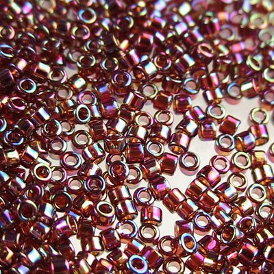 Delica 11/0 Beads - db1242 - Transparent Dark Cranberry AB 5.2g