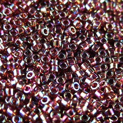 Delica 11/0 Beads - db1242 - Transparent Dark Cranberry AB 5.2g