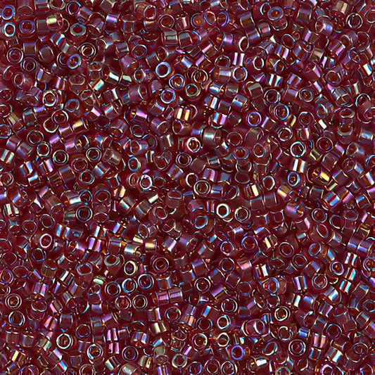 Delica Beads 11/0 - db1242b - Transparent Dark Cranberry AB 50g