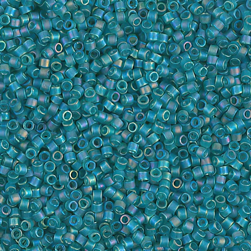 Delica 11/0 Beads - db1283 - Matte Transparent Teal Caribbean AB 5.2g