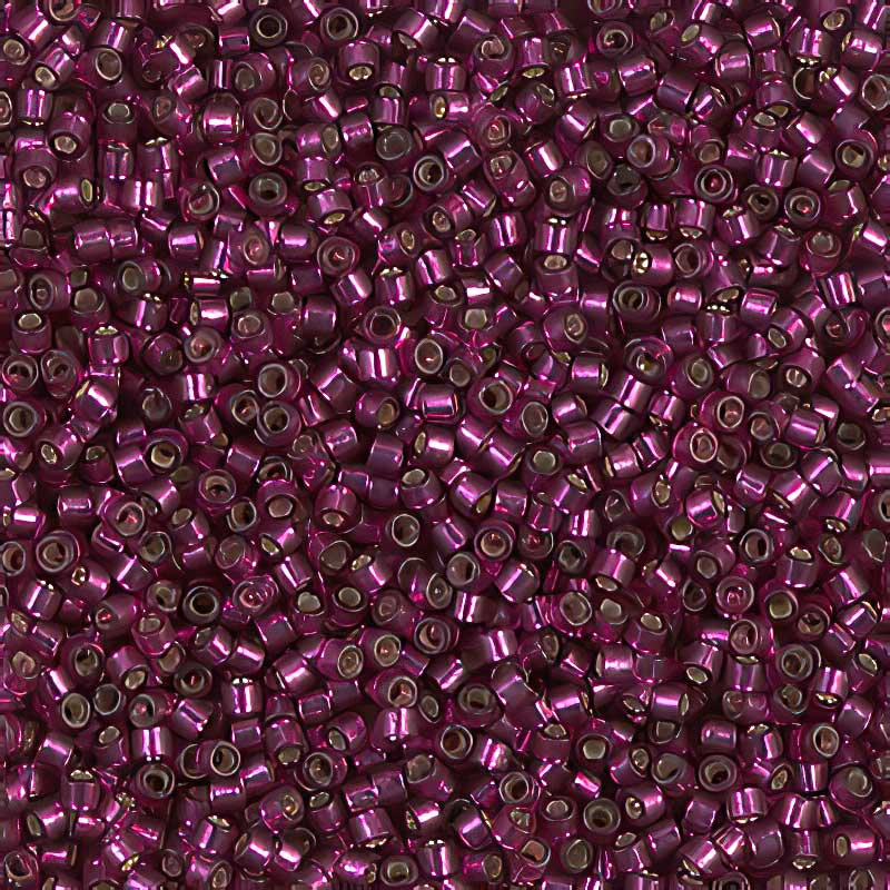 Delica 11/0 Beads - db1342 - Silver-Lined Raspberry 5.2g