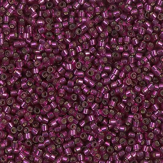 Delica Beads 11/0 - db1342b - Silver-Lined Raspberry 50g