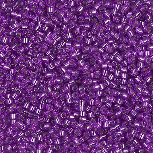 Delica 11/0 Beads - db1345 - Silver Lined Eggplant Dyed 5.2g
