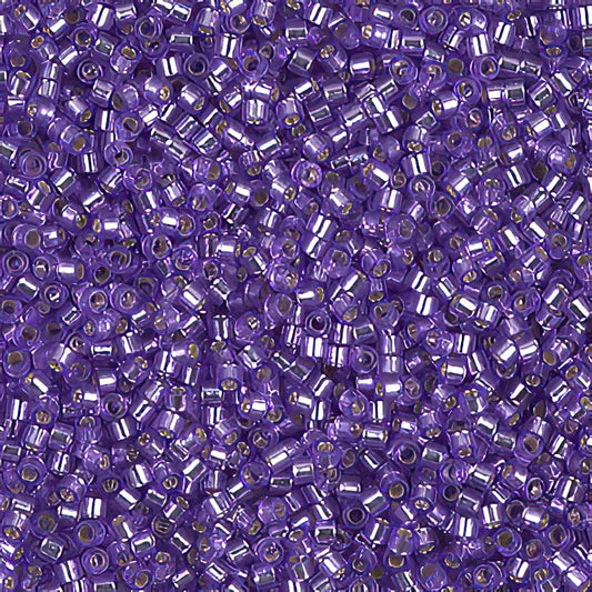 Delica Beads 11/0 - db1347b - Silver Lined French Lilac Dyed 50g