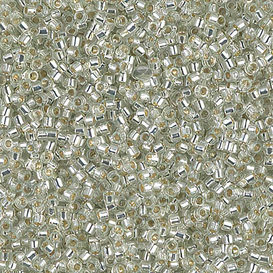 Delica 11/0 Beads - db1431 - Silver-Lined Pale Green Moss 5.2g