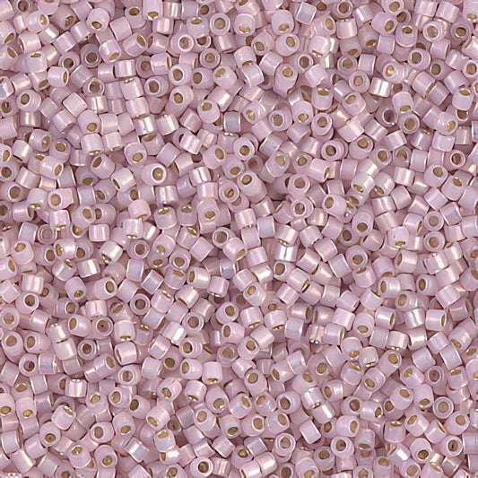Delica Beads 11/0 - db1457b - Silver-Lined Pale Rose Opal 50g