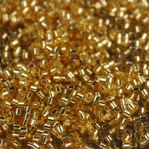 Delica Beads 15/0 - db15-0042b - Silver Lined Gold 50g
