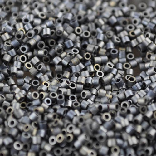 Delica Beads 15/0 - db15-0307b - Dark Silver Grey AB Matte 50g