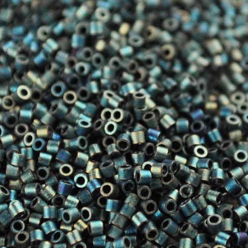 Delica Beads 15/0 - db15-0324b - Matte Metallic Green Iris 50g