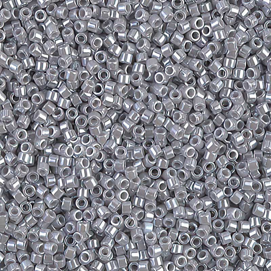 Delica 11/0 Beads - db1570 - Opaque Grey Ghost Luster 5.2g
