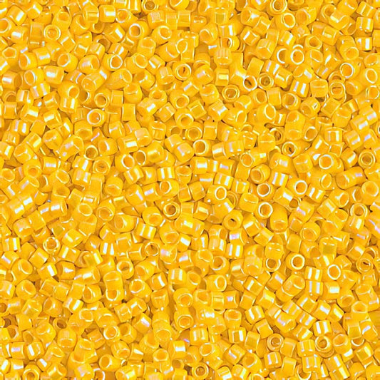 Delica 11/0 Beads - db1572 - Opaque Dark Yellow Canary AB 5.2g