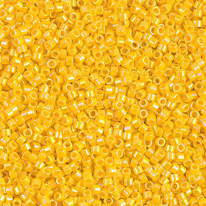 Delica Beads 11/0 - db1572b - Opaque Dark Yellow Canary AB 50g
