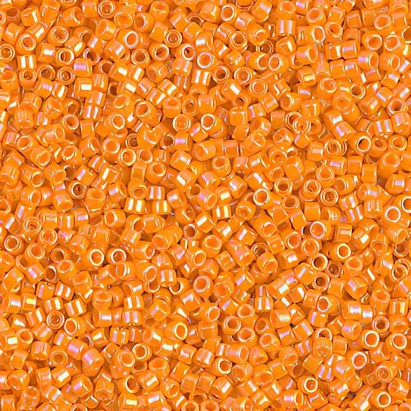 Delica Beads 11/0 - db1573b - Opaque Orange Mandarin AB 50g