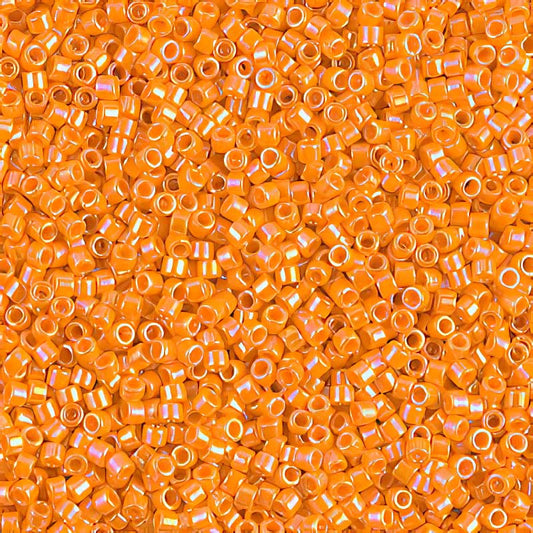 Delica Beads 11/0 - db1573b - Opaque Orange Mandarin AB 50g