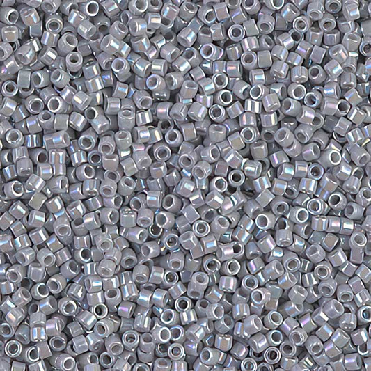 Delica 11/0 Beads - db1579 - Opaque Grey Ghost AB 5.2g