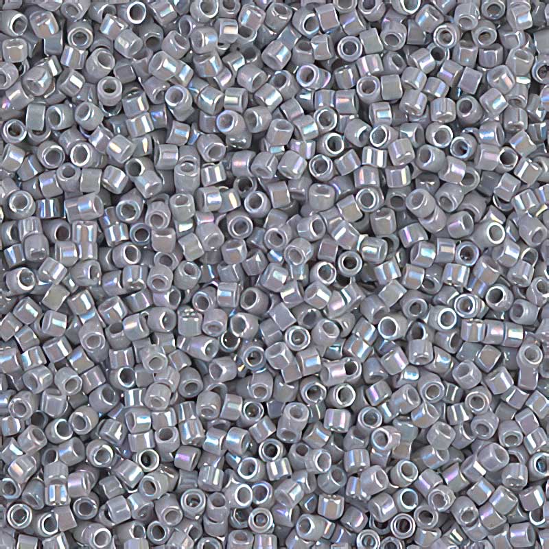 Delica Beads 11/0 - db1579b - Opaque Grey Ghost AB 50g