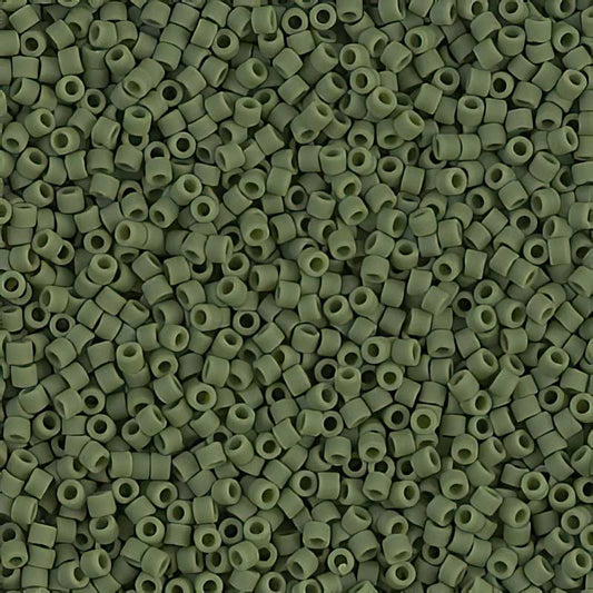 Delica Beads 11/0 - db1585b - Matte Opaque Green Avocado 50g