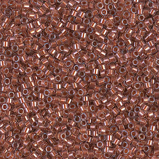 Delica 11/0 Beads - db1704 - Copper Pearl Lined Pink Mist 5g