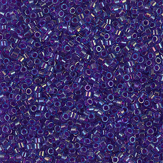 Delica 11/0 Beads - db1755 - Fuchsia Lined Aqua AB 5g