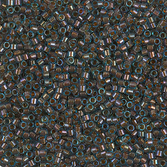 Delica 11/0 Beads - db1775 - Topaz Lined Aqua AB 7.5g