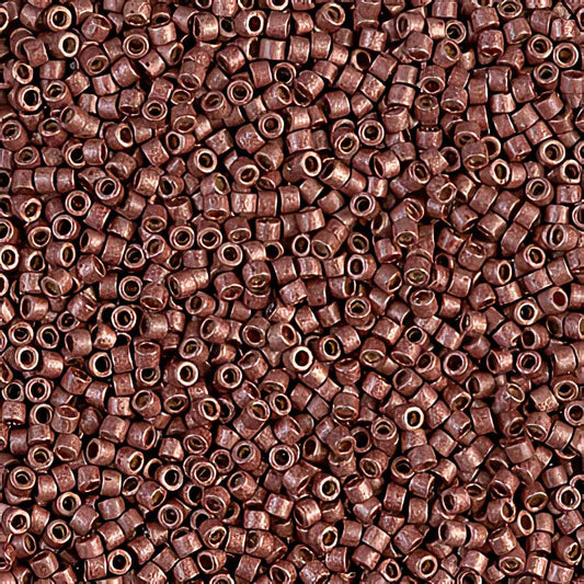 Delica 11/0 Beads - db1842f - Galvanized Matte Dark Copper [Duracoat] 5g