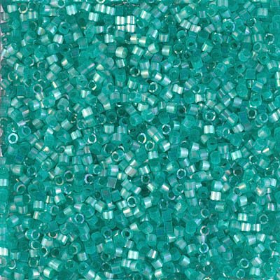 Delica Beads 11/0 - db1869b - Silk Inside Dyed Aqua Green AB 50g