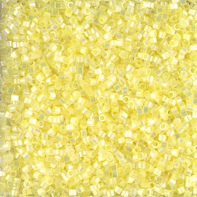 Delica 11/0 Beads - db1873 - Silk Inside Dyed Citron AB 7.1g