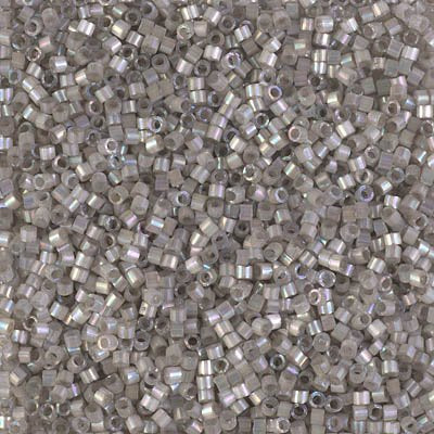 Delica 11/0 Beads - db1877 - Silk Inside Dyed Pewter AB 7.1g