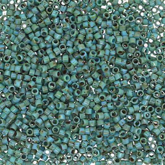 Delica 11/0 Beads - db2264 - Seafoam Green Picasso 5.2g