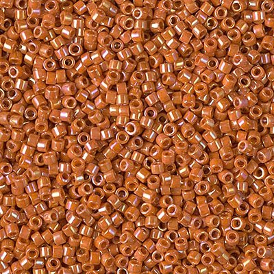 Delica Beads 11/0 - db2274b - Opaque Glazed Orange Chilli AB 50g