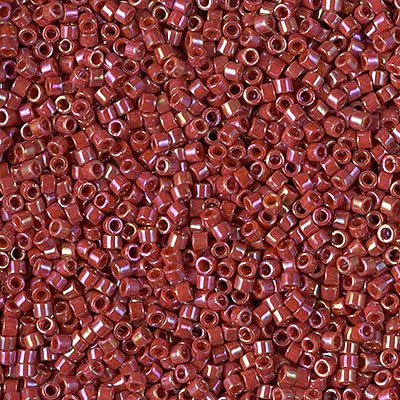 Delica Beads 11/0 - db2275b - Opaque Glazed Red Cherry AB 50g